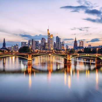 The business district in Frankfurt